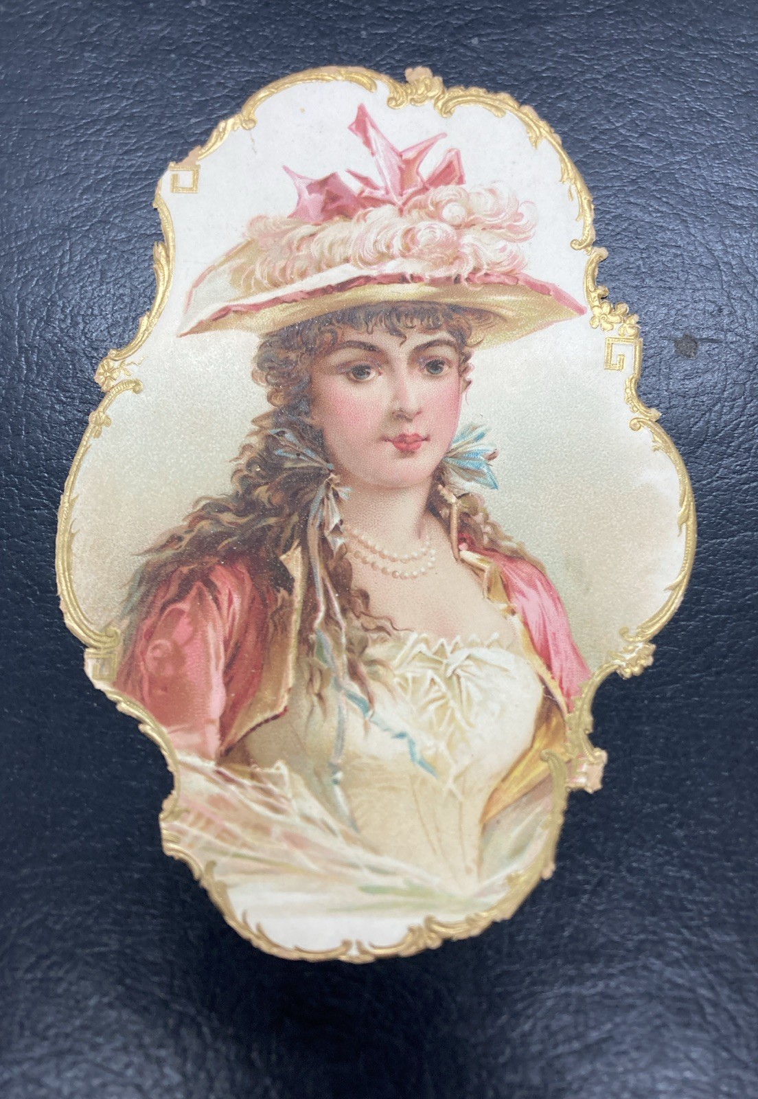 Sweet Victorian Lady Original Victorian Die-Cuts embossed edges 6”x4”