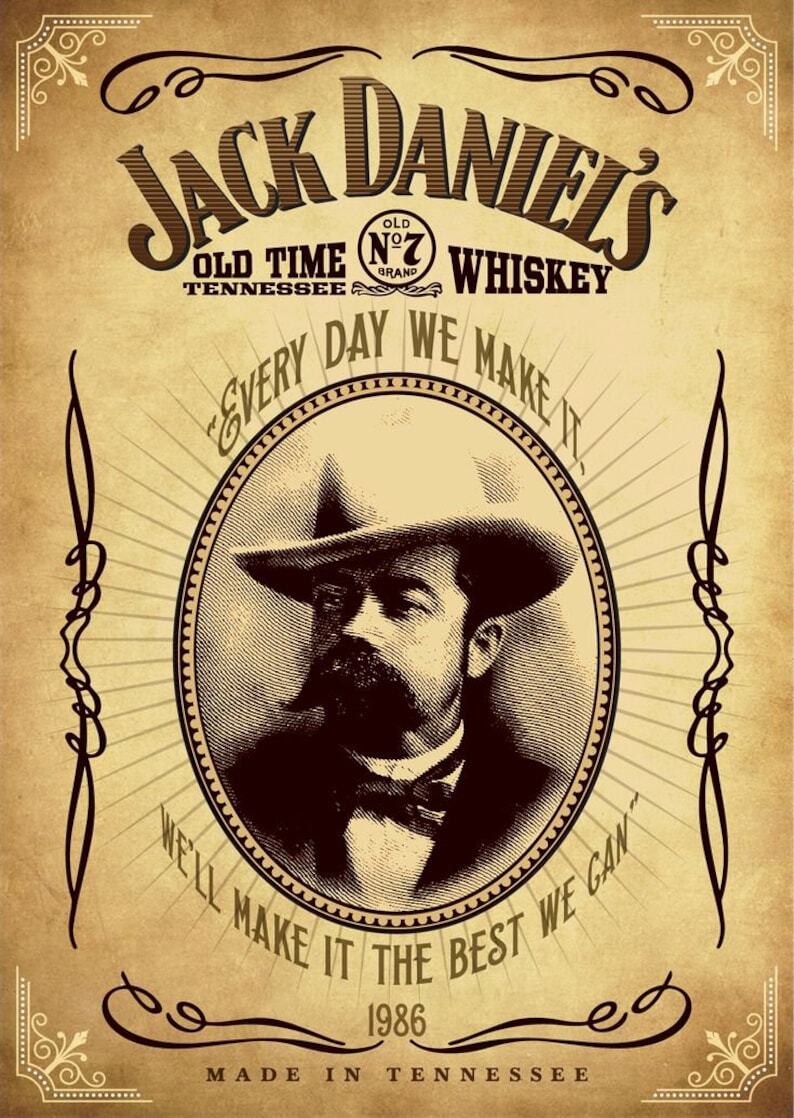 Vintage Jack Daniels Whiskey Reproduction Framing Print Advertising 17×12