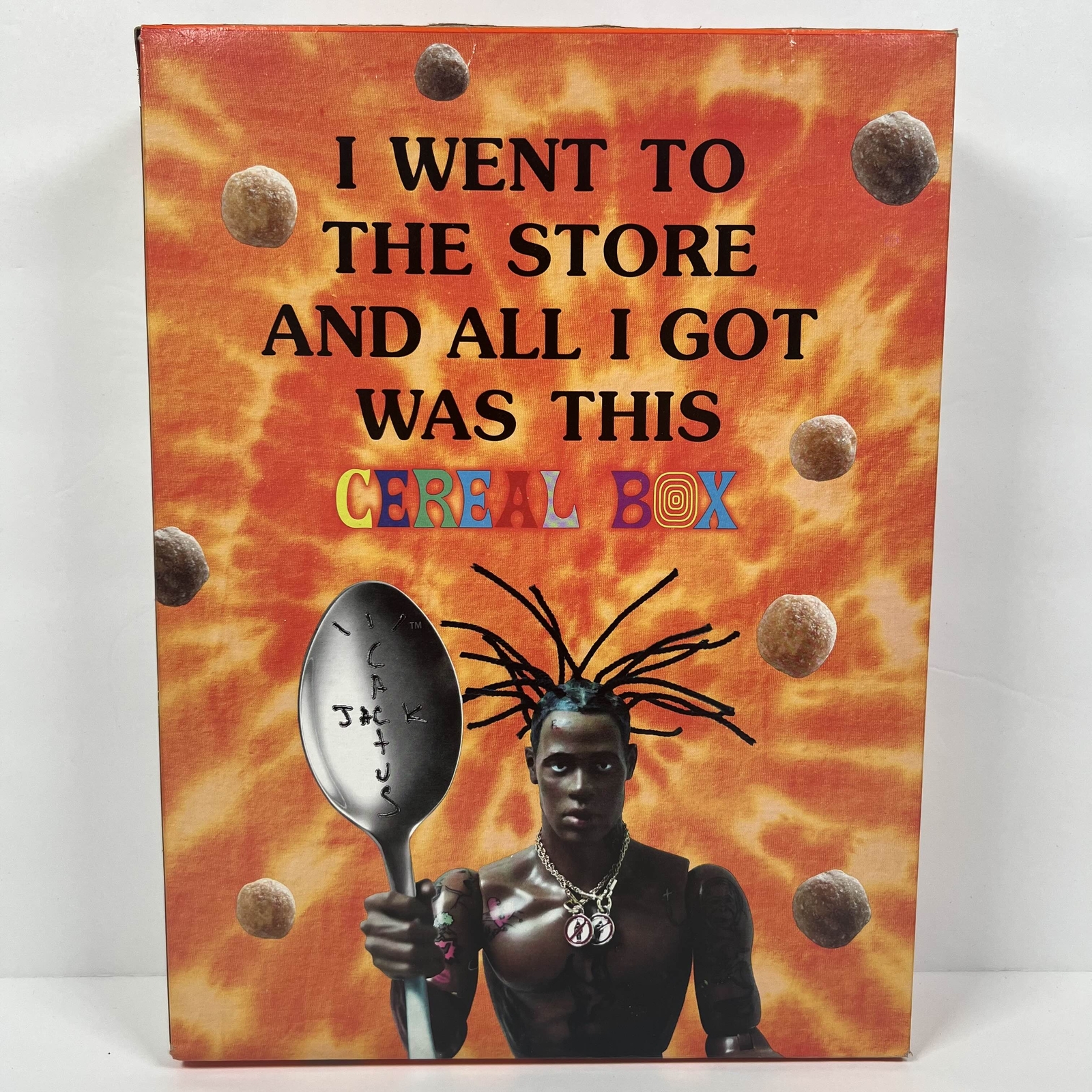 Travis Scott Empty Reese’s Puffs Family Size Cereal Box Cactus Jack Rare Limited