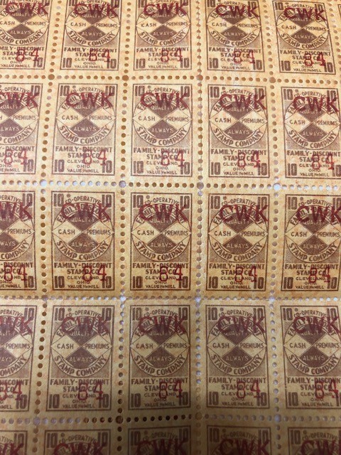 Vintage Family Discount Stamp Co Trading Stamps-142 Total/10 Denom/Cleveland/EX