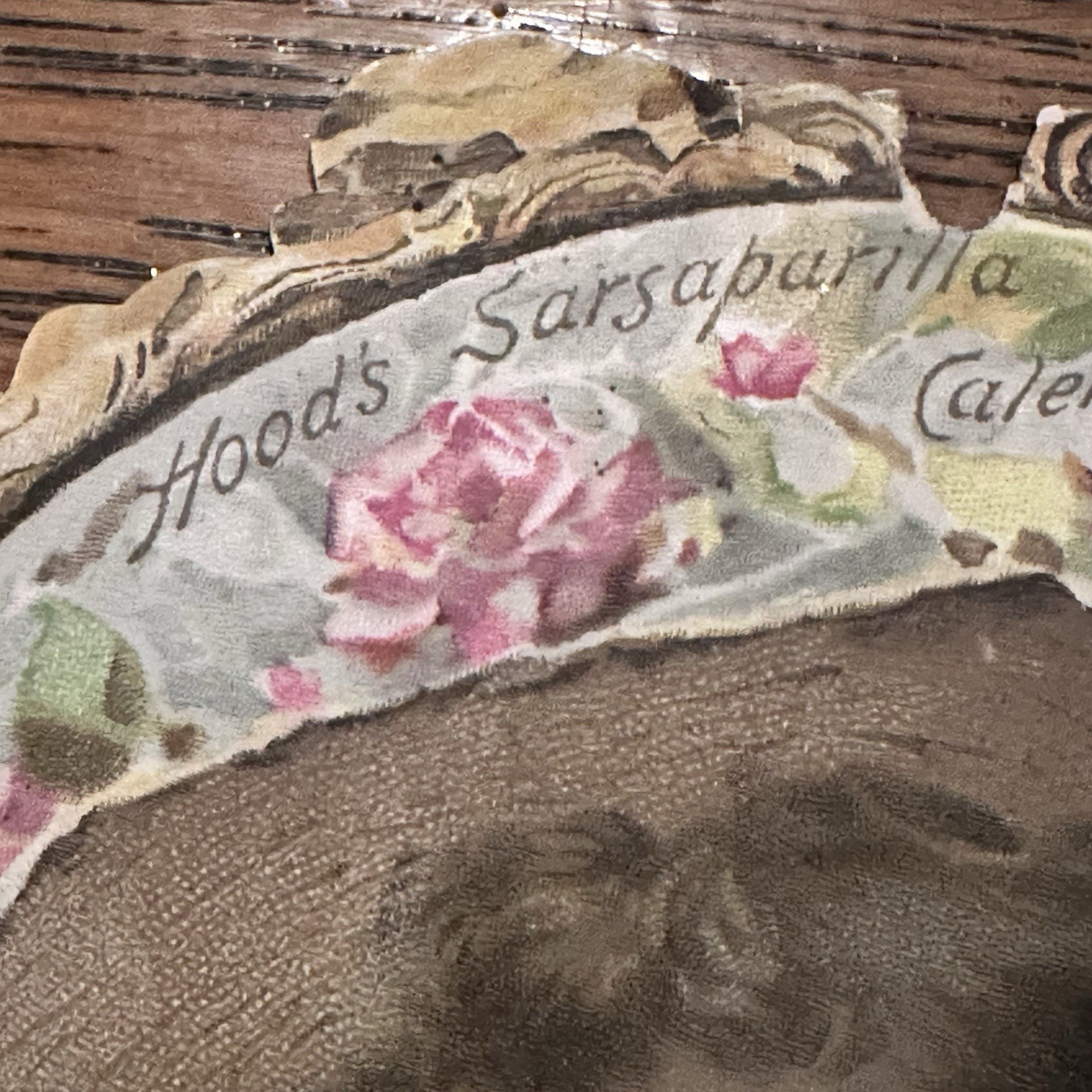 1894 Hood’s Sarsaparilla Victorian Advertising Calendar Die Cut – Sweet Sixteen