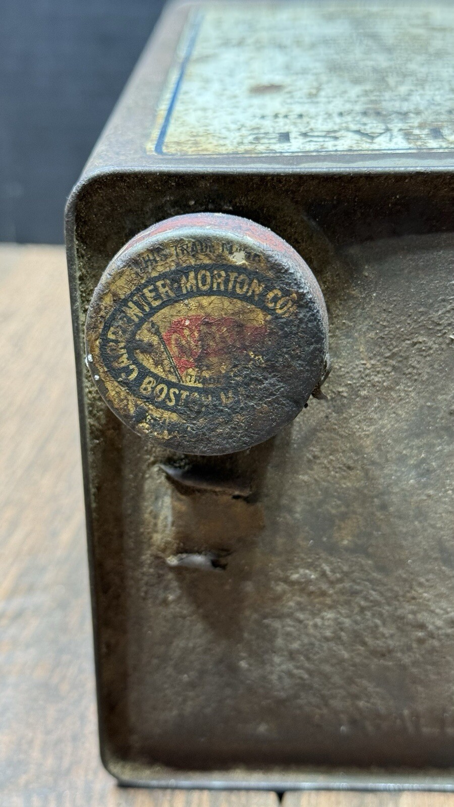 Vintage COW EASE Advertisement Tin CARPENTER MORTON COMPANY