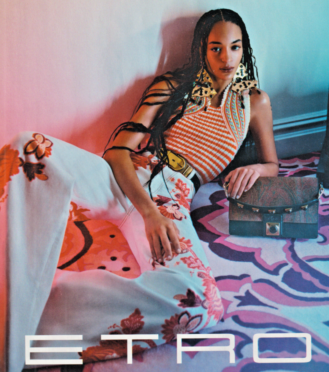 2022 Etro Print Ad 7.5″x11″ Sexy Hot Model Long Legs Fashion Man Cave