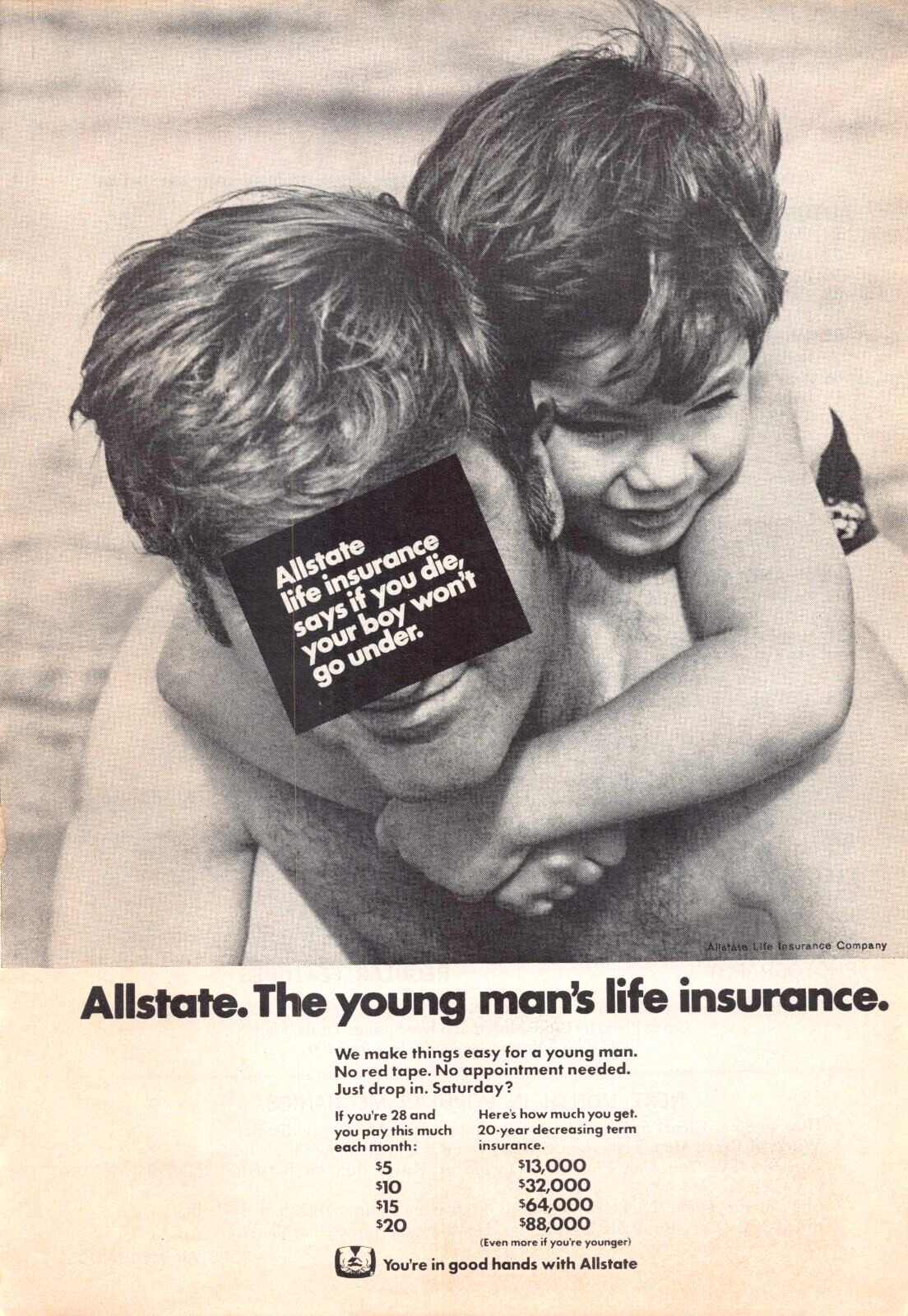 Allstate Insurance For All Of Life’s Unplanned Events Vtg Magazine Print Ad
