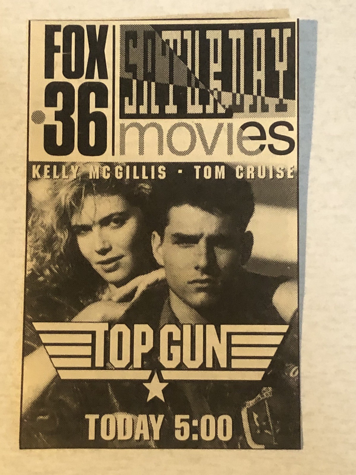 Top Gun Movie Vtg Print Ad Tom Cruise Val Kilmer Kelly McGillis Anthony TPA19