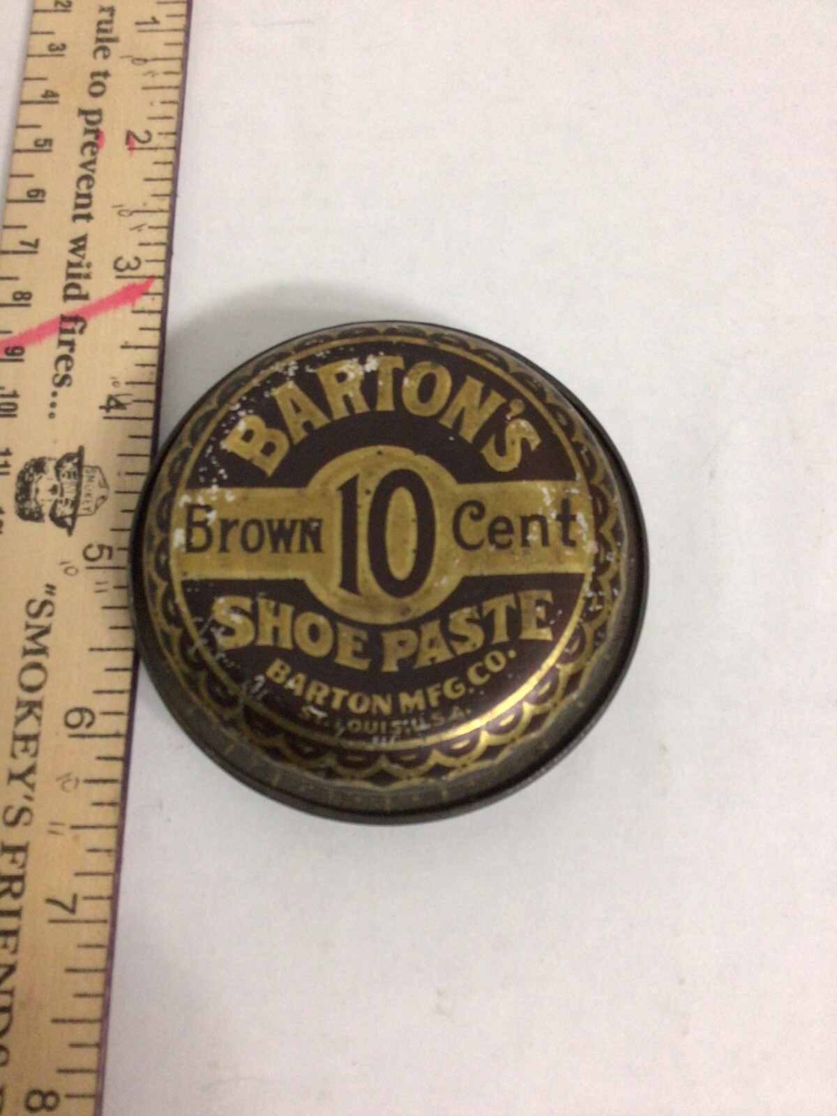 Barton’s, 10 Cent, Brown Shoe Polish, Paste, 1930’s Vintage USA