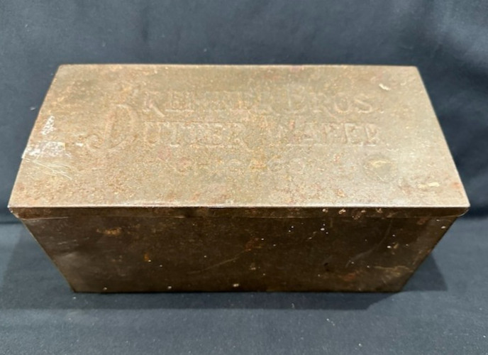 Vintage Bremner Bros. Butter Wafer Tin Box Container Flip Lid Chicago Illinois