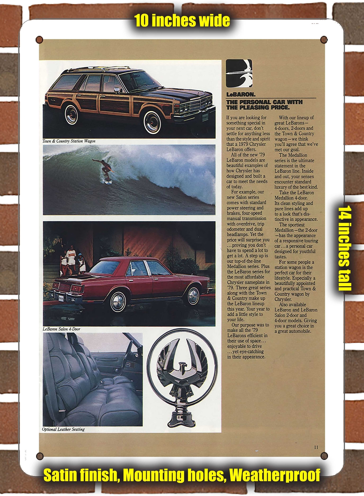 METAL SIGN – 1979 Chrysler Plymouth (Sign Variant #09)