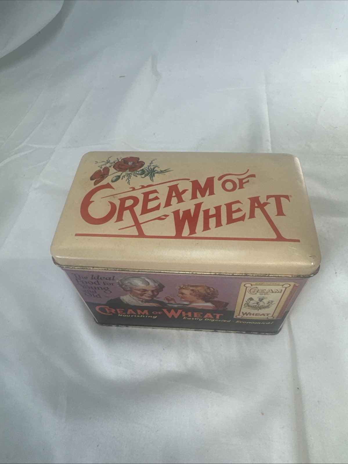 VTG Nabisco Cream of Wheat Tin Box with Recipe Cards 100th Your Anniversary Tin