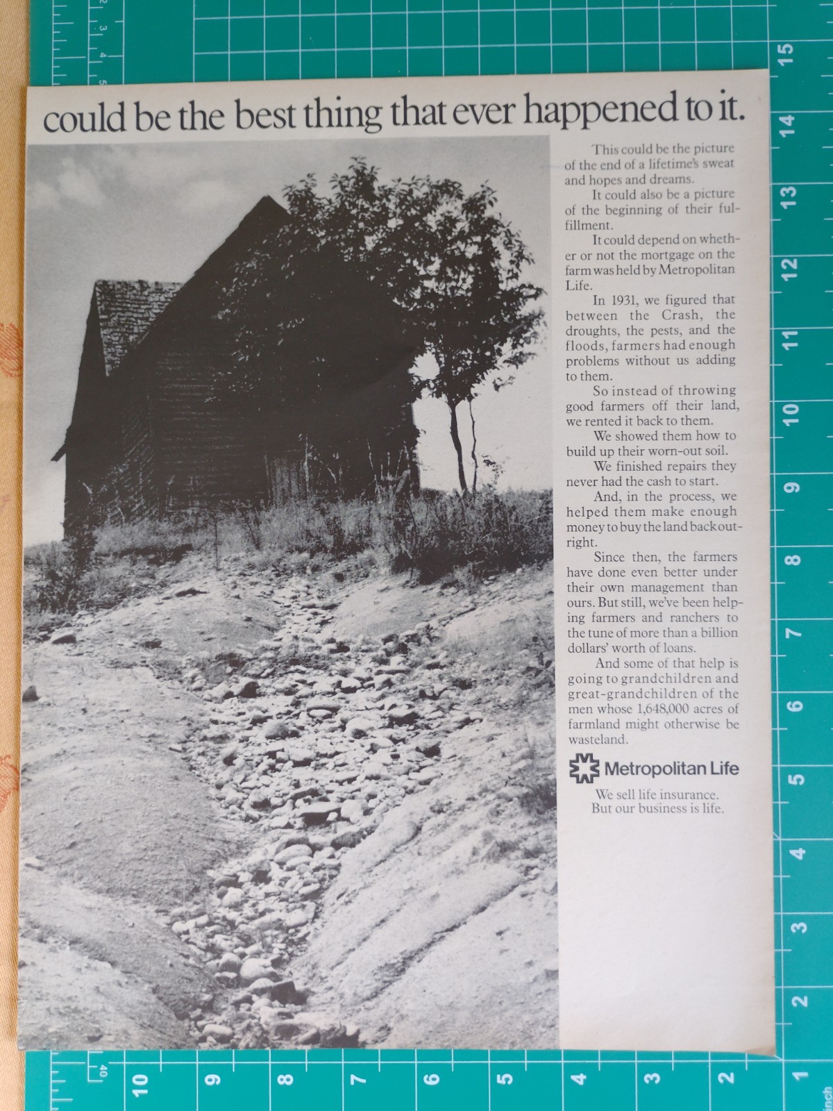 Vintage Retro 2-Pg 1970 Ad Metropolitan Life Insurance Our Business Is Life