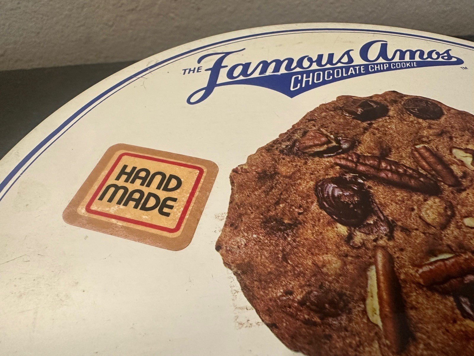 Rare Vintage 1970’s Famous Amos Chocolate Chip Cookie Tin 24oz Wally Amos Empty