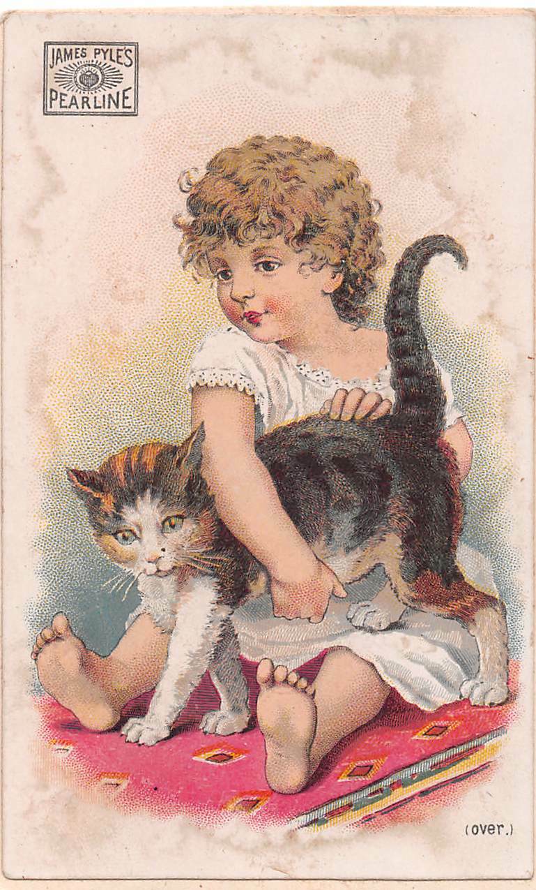 Antique James Pyle’s Pearline 1890’s Victorian Trade Card p344