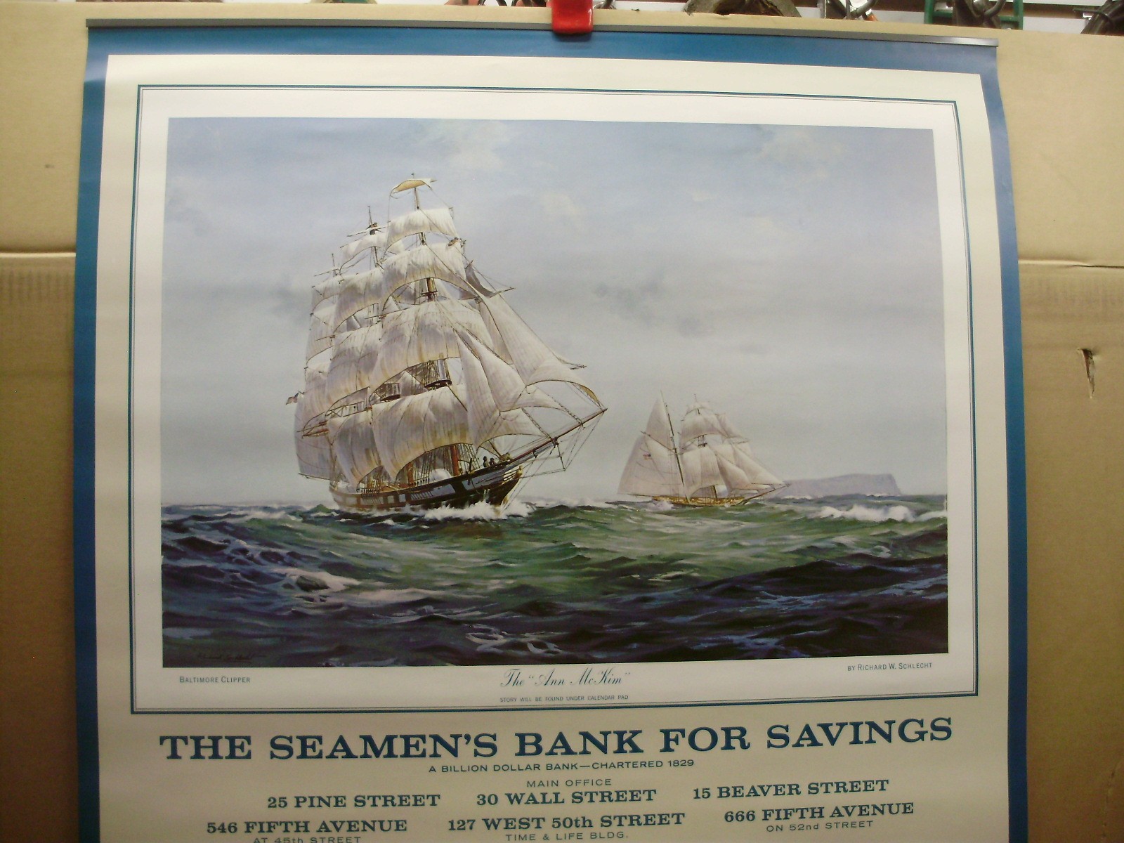 The Seamen’s Bank For Savings Calendars, Vintage, 1960’s, 70’s & 80’s