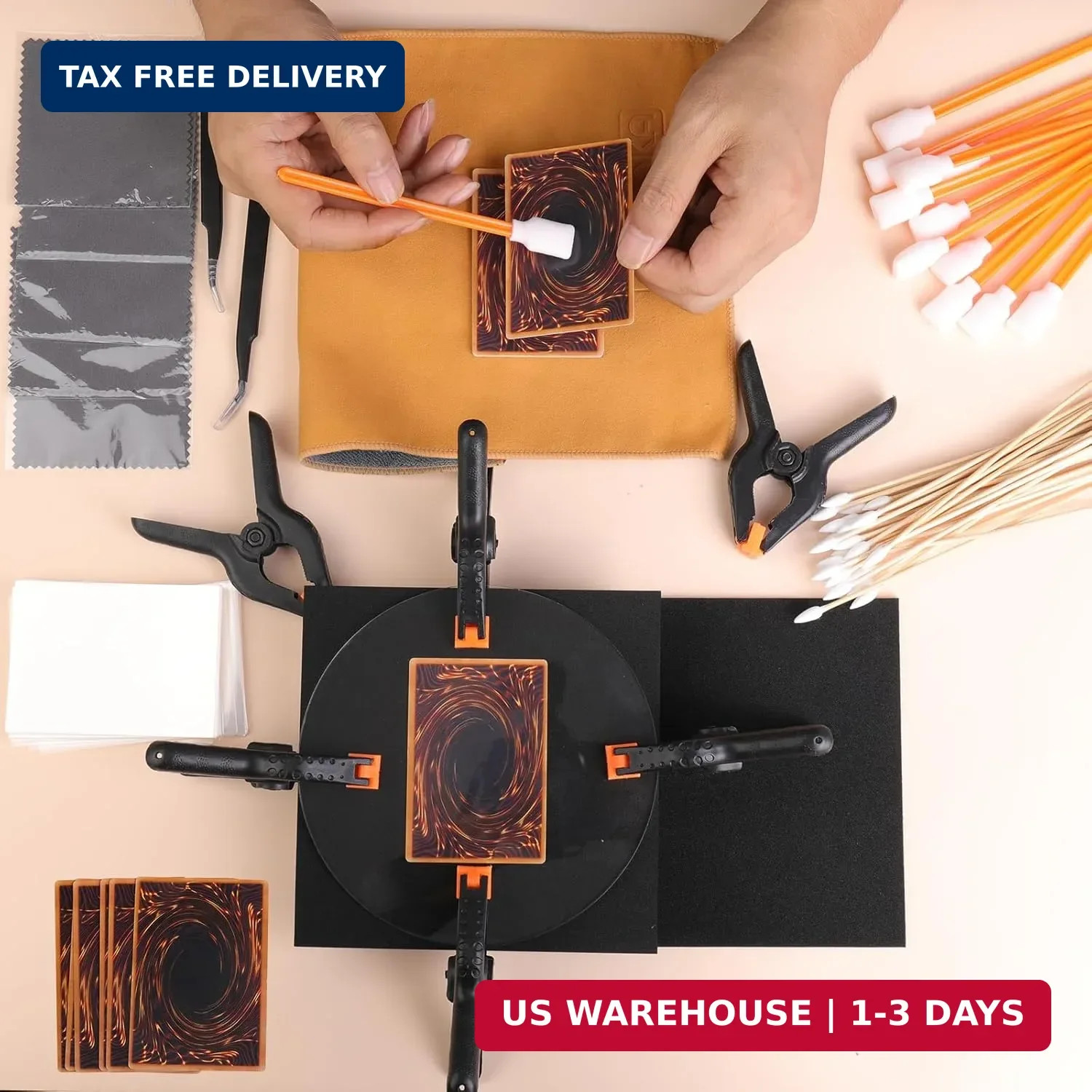 238 Pcs Card Cleaning Kit, Trading Card Cleaning Kit & Sports Card Flattening Ki