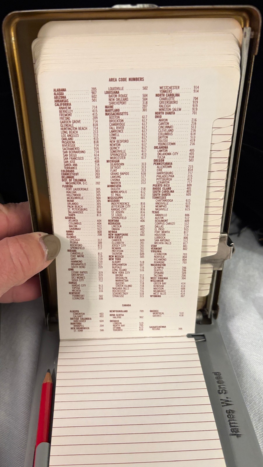 Vtg Lot: Gas station DESK CALENDAR 1965 & Bates METAL ADDRESS FLIP FINDER