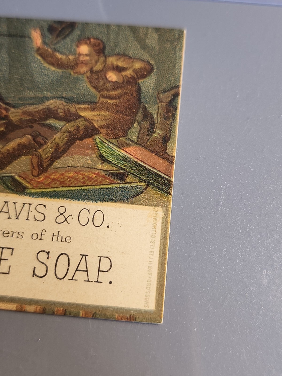 CURTIS DAVIS & CO WELCOME SOAP ANTIQUE VICTORIAN TRADE CARD