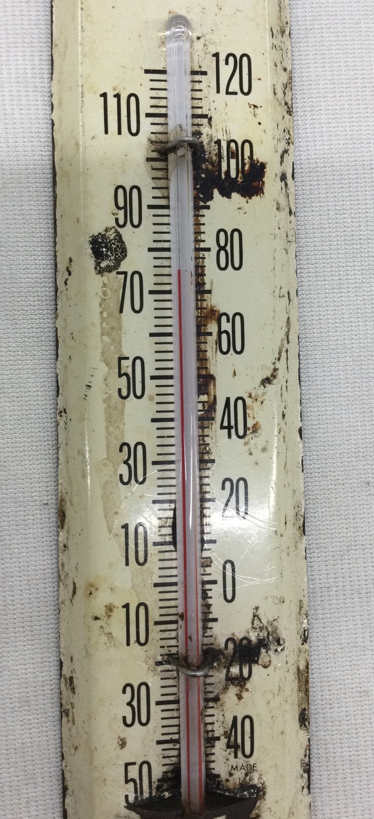 Vintage TCA Tru-Temp Metal 7.25” Wall Thermometer Made In USA
