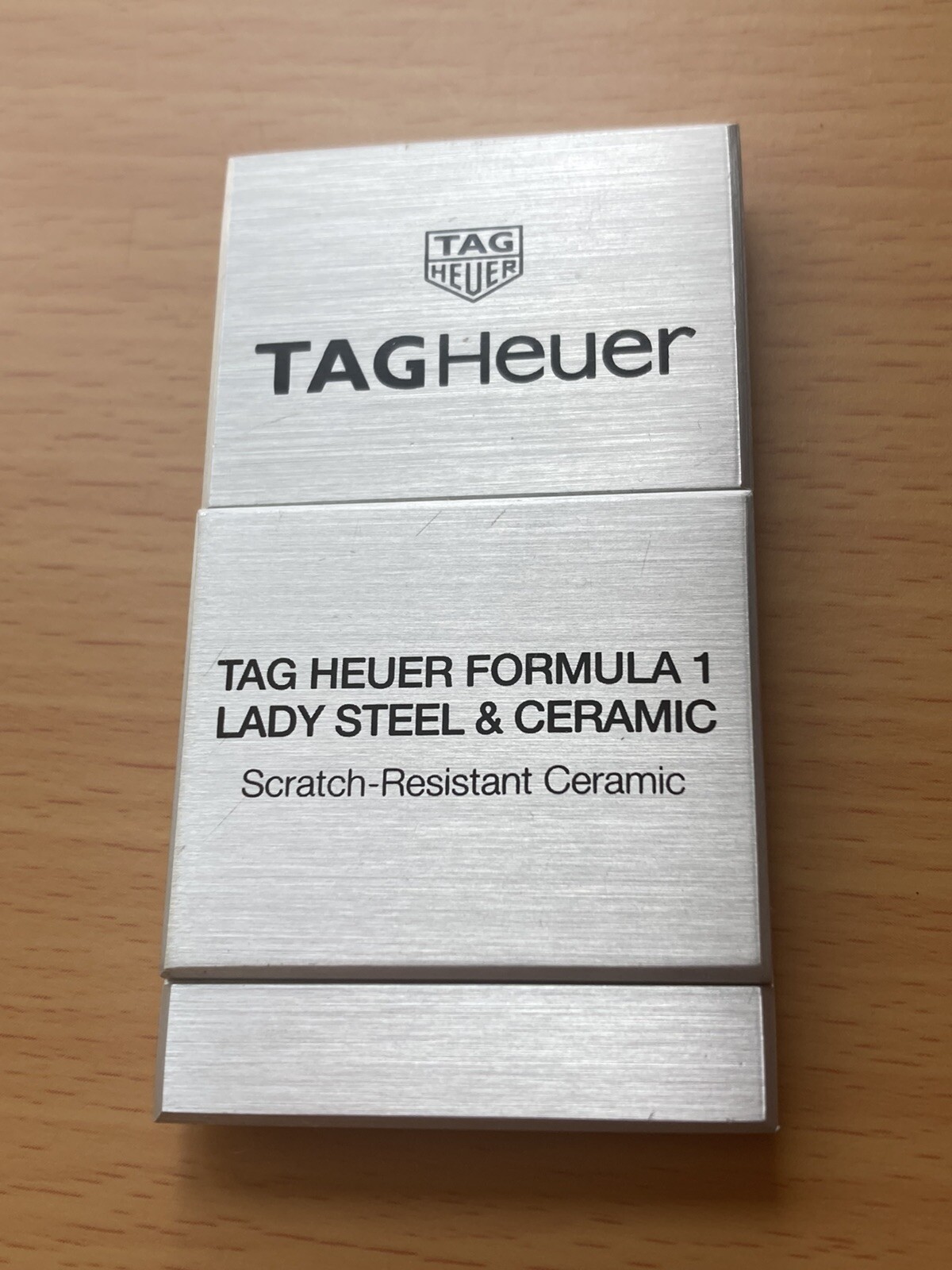 Tag Heuer Watch Chronograph Formula 1￼ Brushed Steel Counter Display Sign Stand