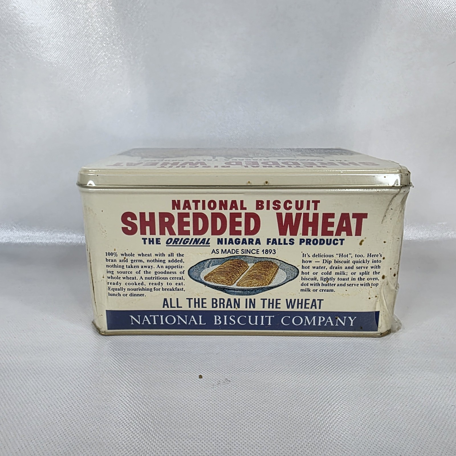 1987 National Biscuit Shredded Wheat Tin 12 Biscuits Brand New Sealed