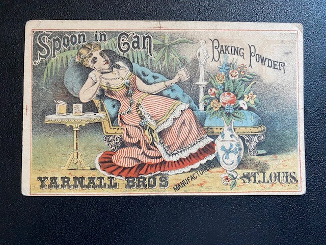 Rare, Yarnall Bros. Baking Power, Label, St. Louis, Mo. Spoon in Can