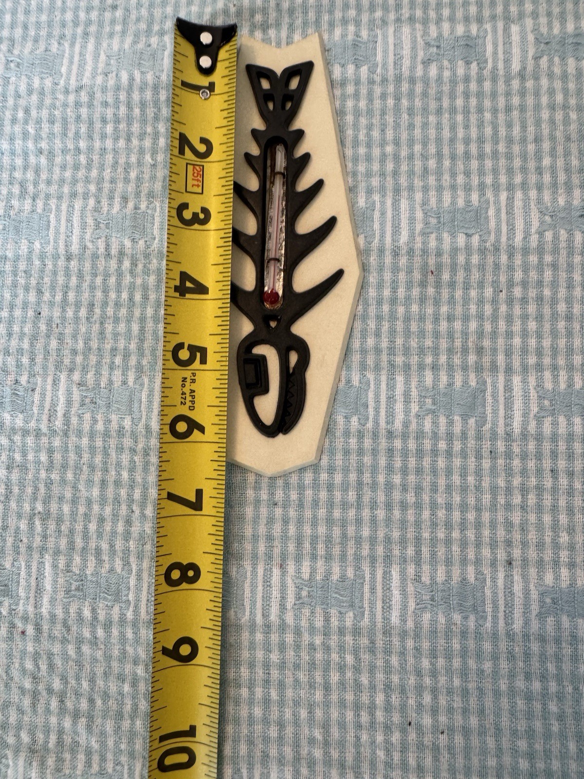 St. Labre Indian School Fish Skeleton Wall Thermometer Ashland Montana Vintage