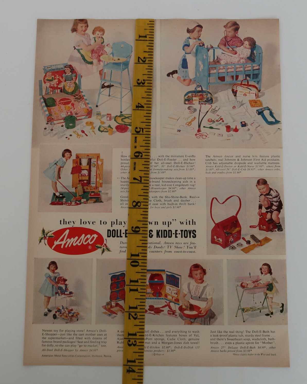 1953 Amsco Doll E Toys Kidd E Toys Advertisment