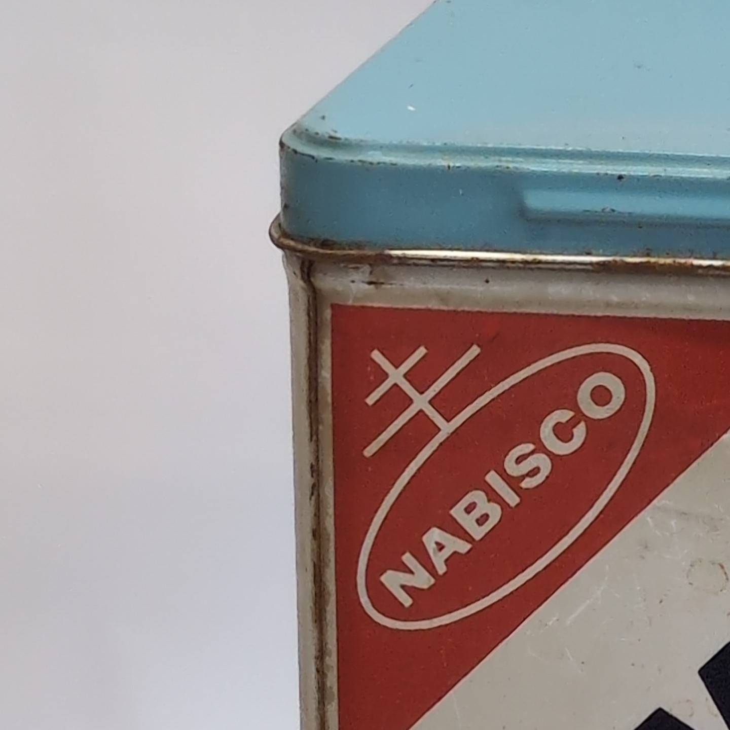 Vintage © 1969 Nabisco Premium Saltine Crackers 14 oz Tin Container w Lid