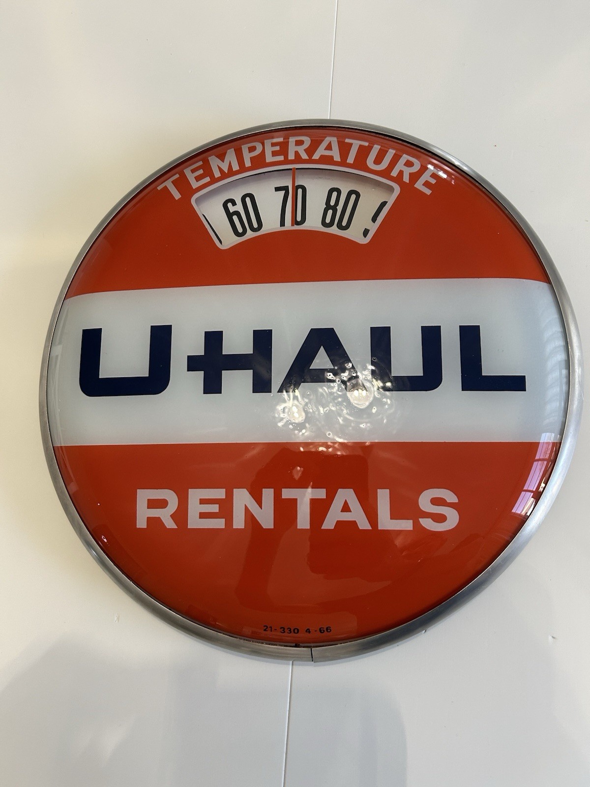Vintage U-Haul Scale Thermometer Made In USA By Advertising Products Inc