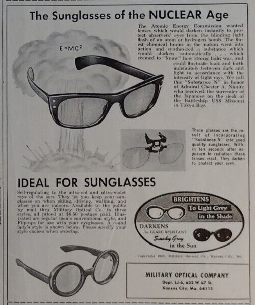 Vintage Ad Nuclear Sunglasses Ugly Veins Breast Surgery United Nation Coffee Mug