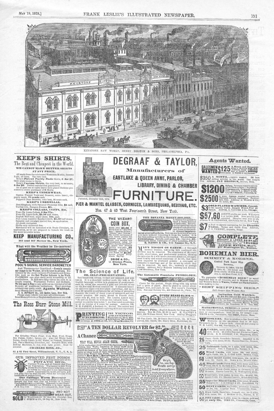 View of Keystone Saw Works, Henry Disston & Sons, Philadelphia, Penn. – 1878