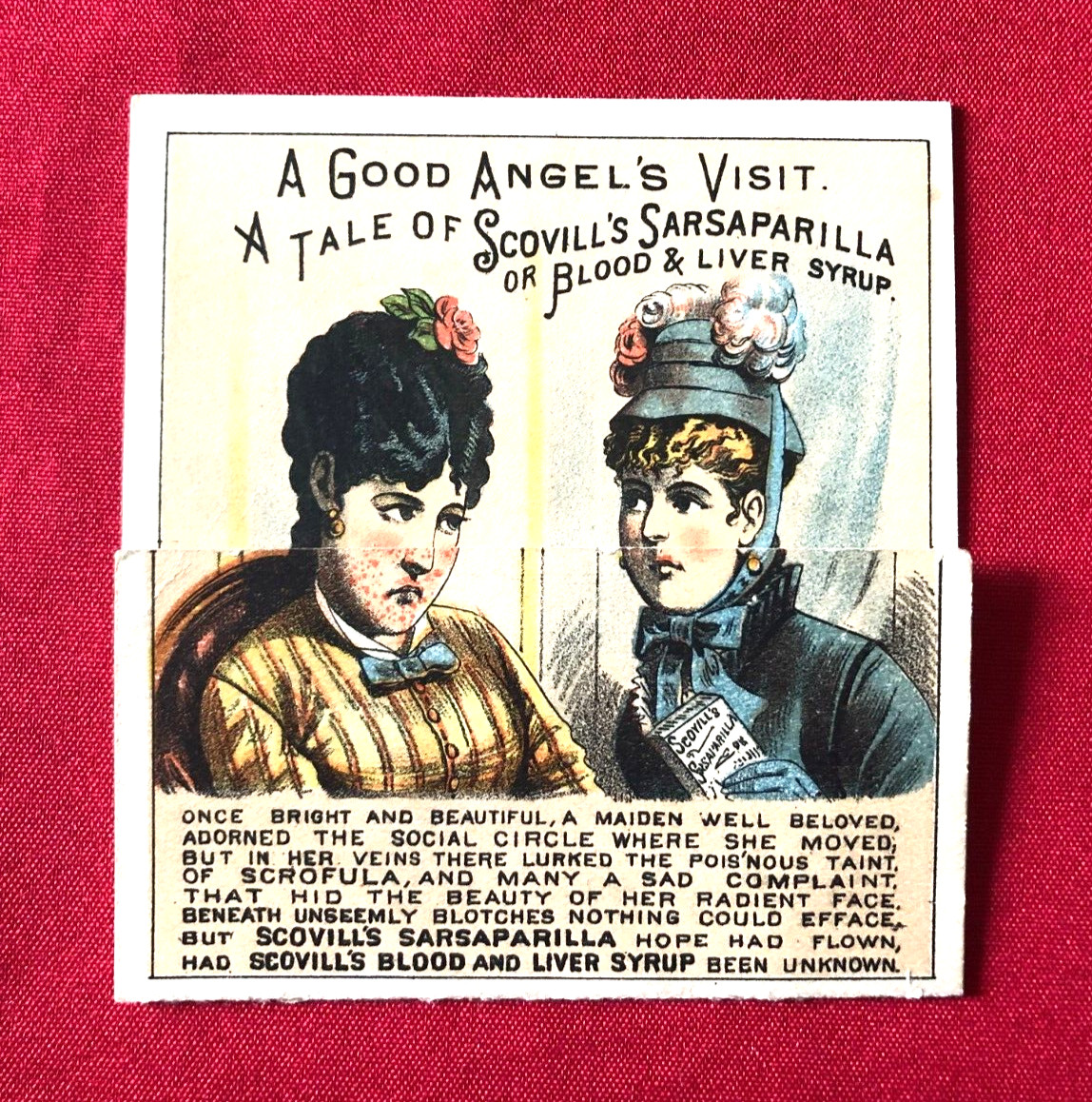 Fold Out Victorian Trade Card- Scovill’s Sarsaparilla and Stillingia