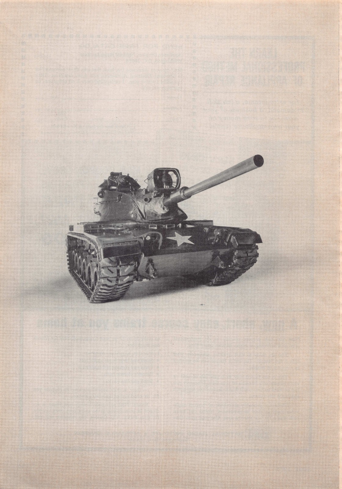 US Army M60A1 Tank Medium Sized Battle Tank Vtg Magazine Print Ad