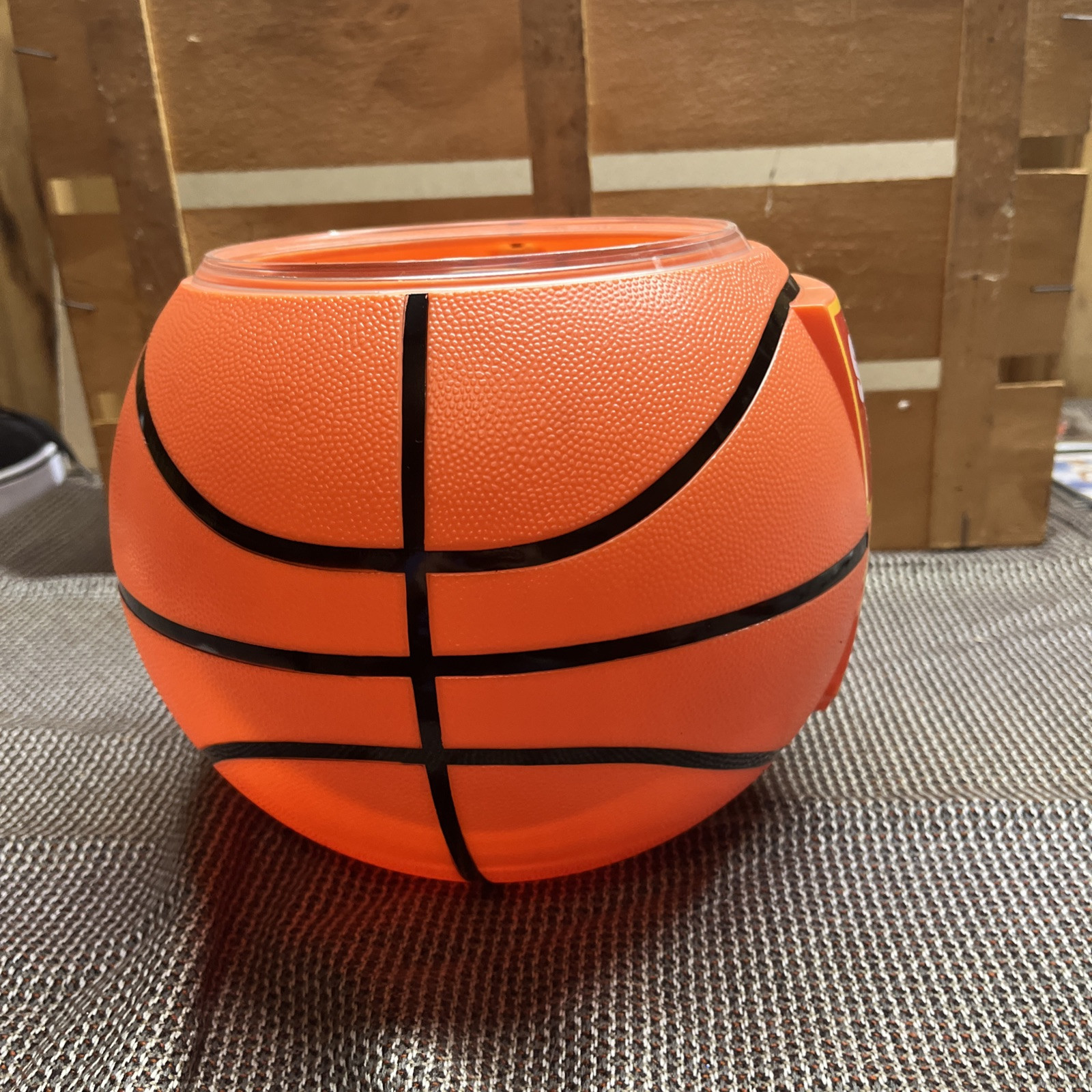 SLIM JIM LARGE PLASTIC BASKETBALL STORE DISPLAY CUP / MUG / BOWL 11″ x 9″ x 8″