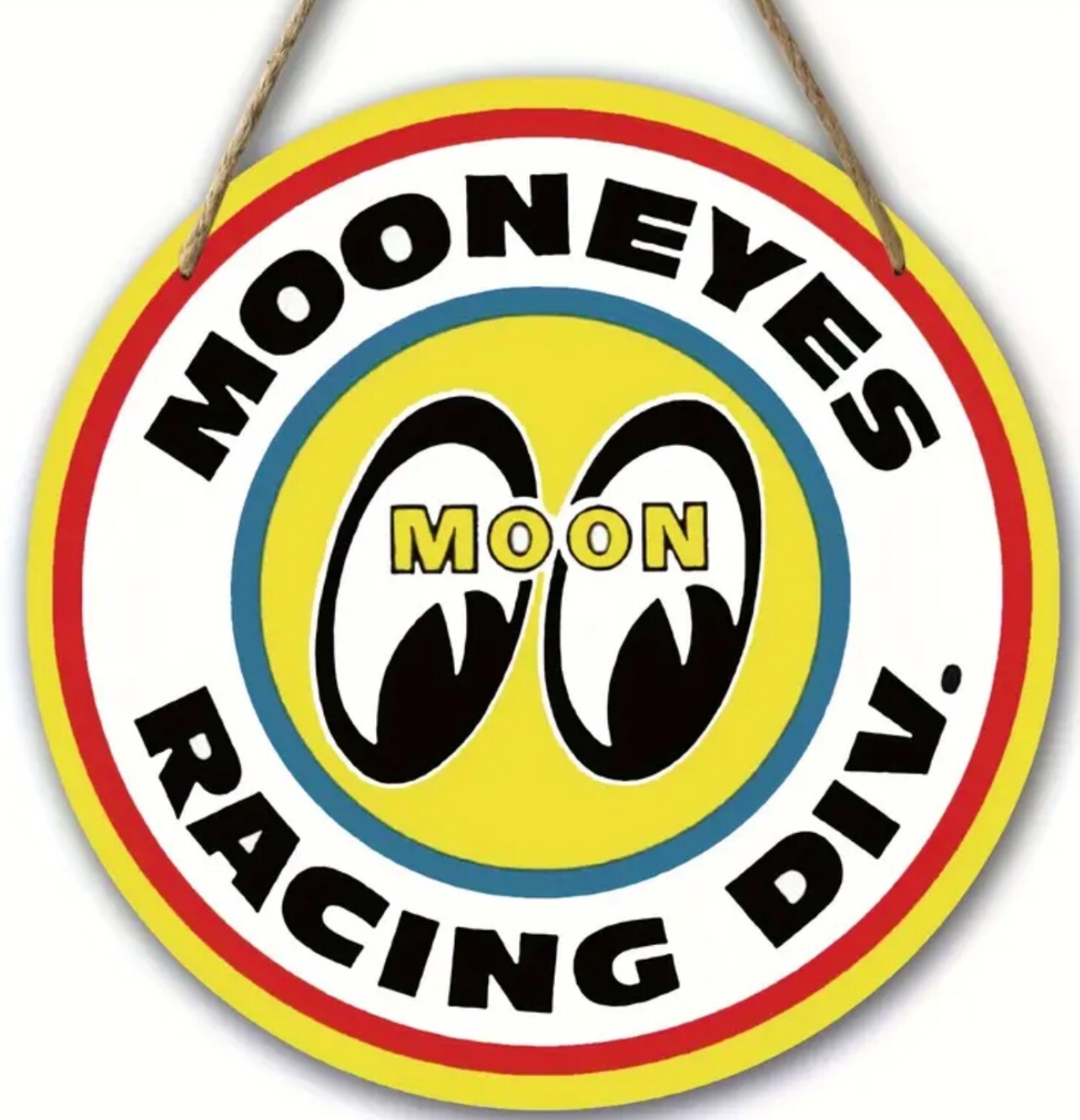 🔥NEW Moon Eyes Speed Div 8” Wood Sign Equip. Hot Rod Mechanic Muscle Car Garage