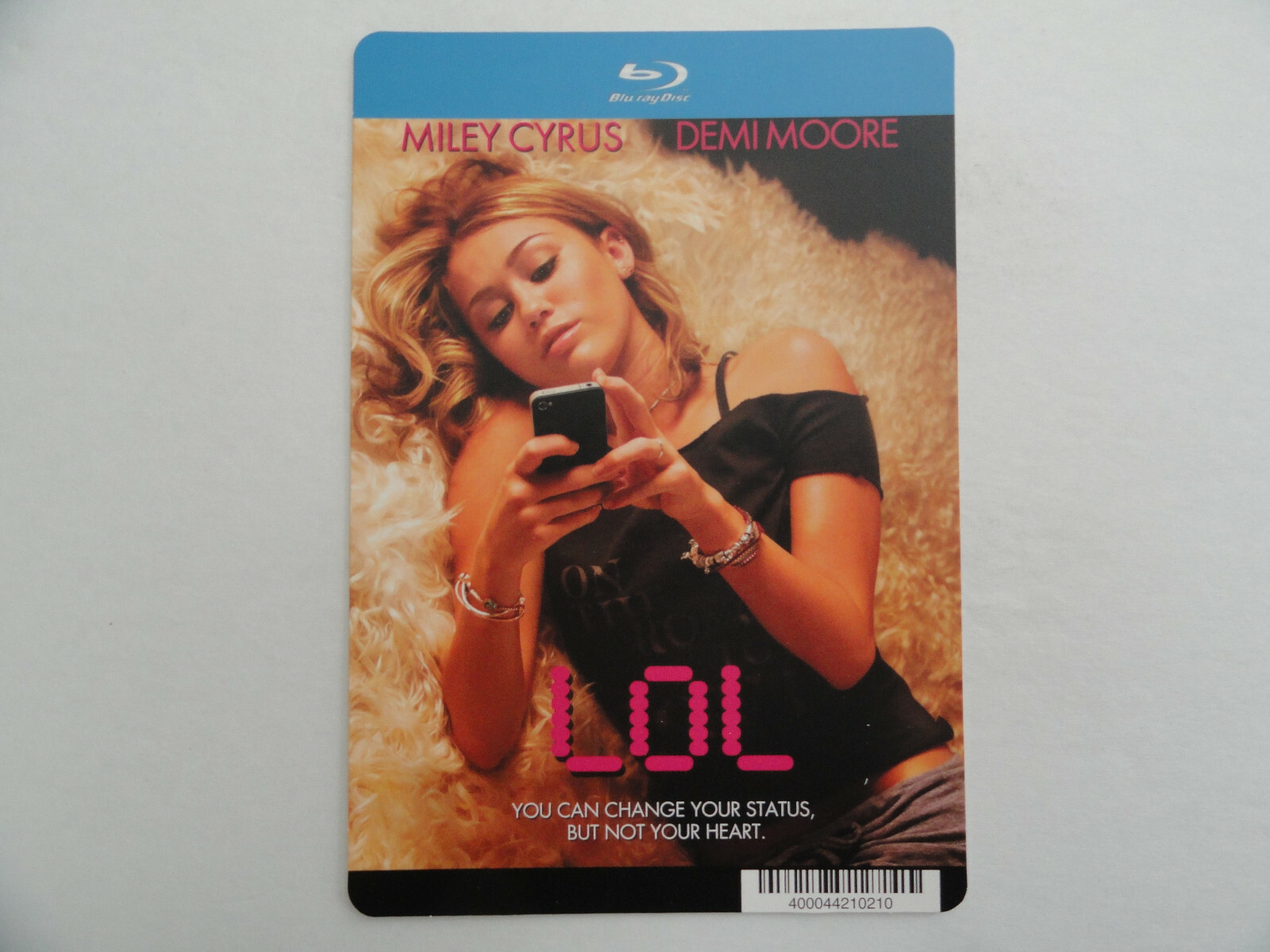 LOL – MILEY CYRUS, DEMI MOORE – BLOCKBUSTER VIDEO BACKER CARD 5″X8″ NO MOVIE