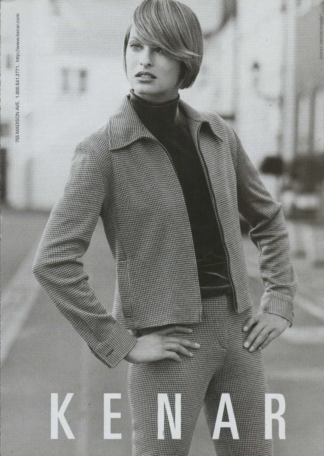 KENAR Linda Evangelista Magazine Print Ad Advert by Steven Meisel 1990s 1pg 1996