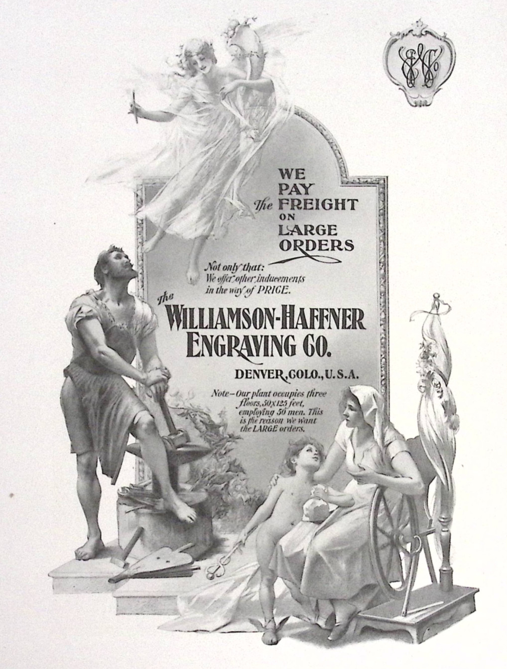 Williamson-Haffner Engraving Co Denver Co Inland Printer Advertisement c1900s
