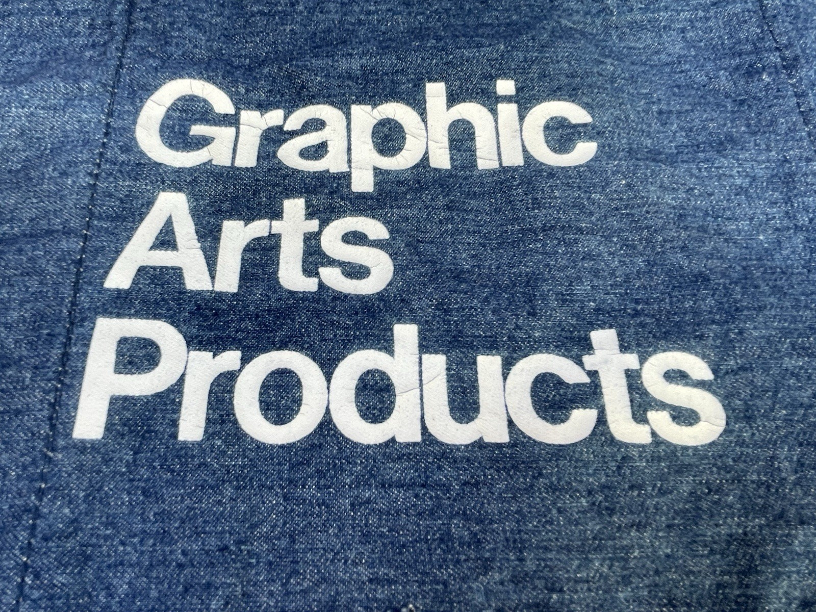 VINTAGE 3M COMPANY APRON GRAPHIC ARTS PRODUCTS DENIM 1980s MADE IN USA