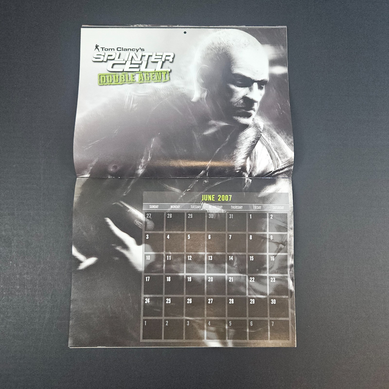 2006/2007/2008 Tom Clancy’s Splinter Cell Double Agent Video Game Wall Calendar