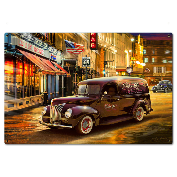 Nostalgic America Metal Sign 24in X16in