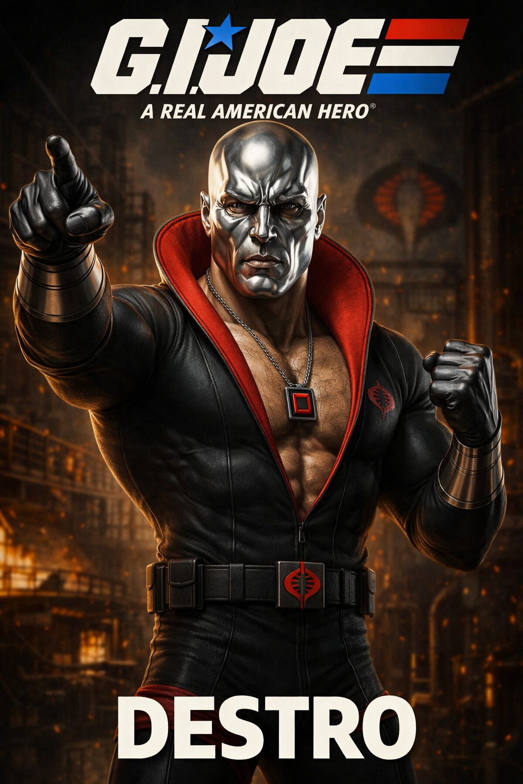 Gi joe Destro wall art metal sign