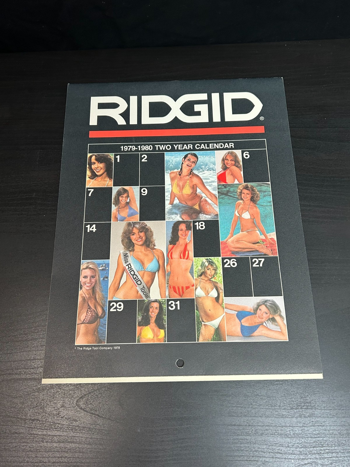 RIDGID Tool 1979-1980 Swimsuit Pin-Up 2-Year Wall Calendar w/ Playboy Models