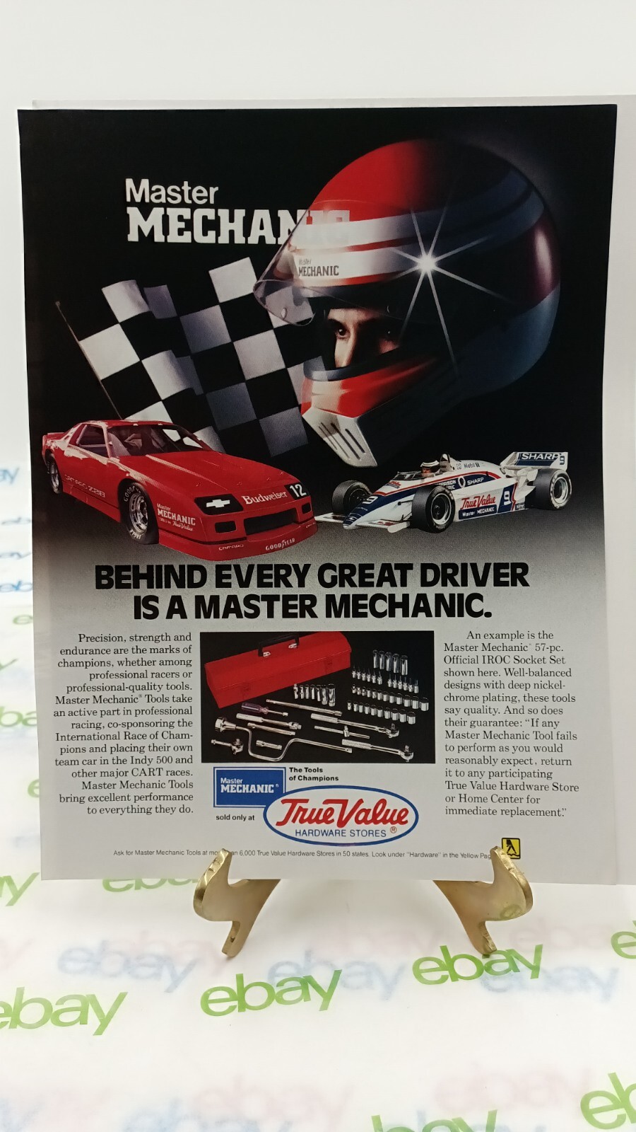 1985 True Value Hardware Master Mechanic Tools Car Repair Vintage Print Ad
