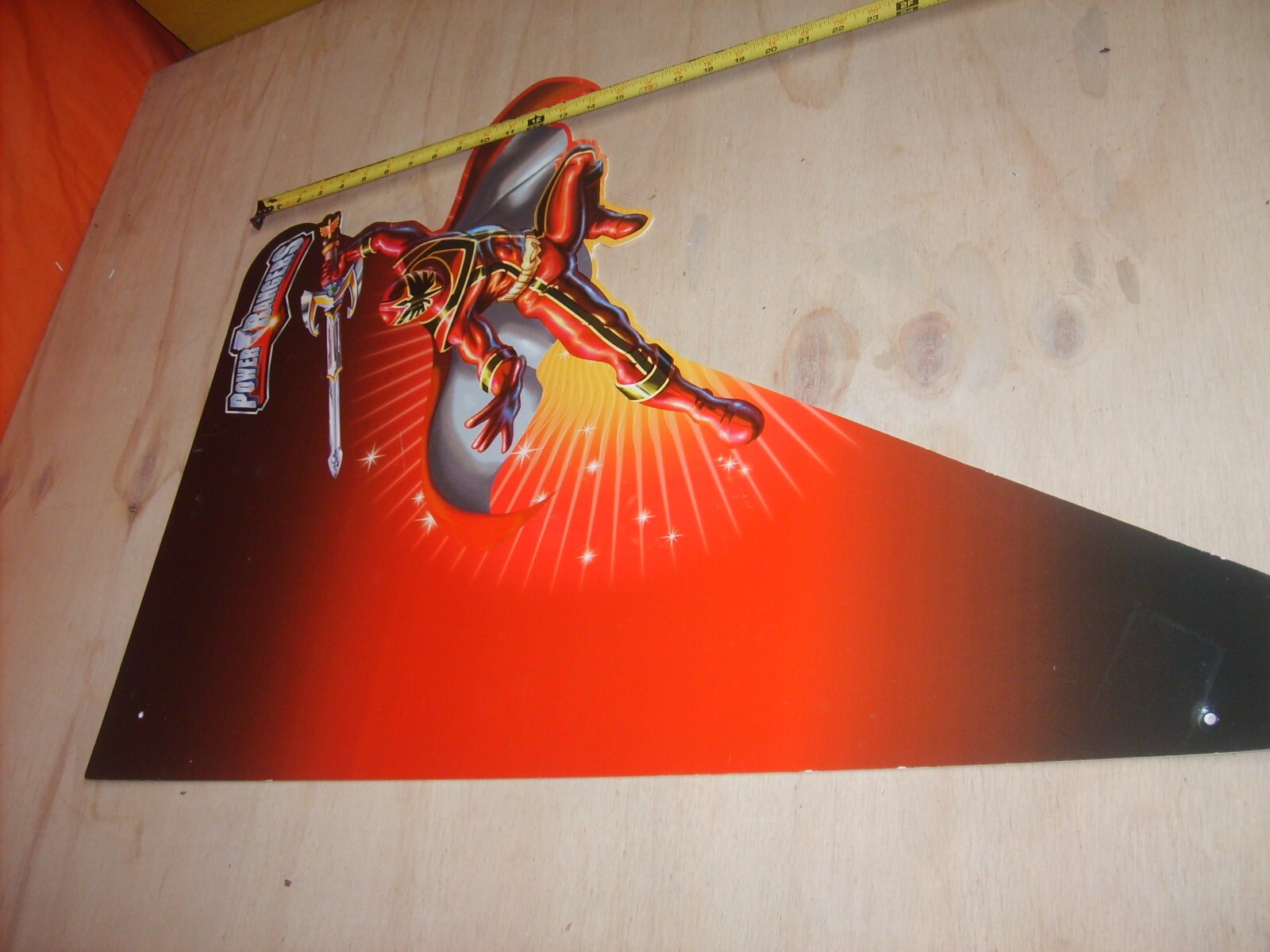 RARE MYSTIC POWER RANGERS PLASTIC END CAP TWO SIDED STORE DISPLAY ( TARGET)