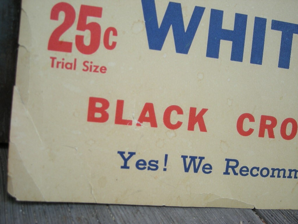 Antique DR. WHITES Lehighton, PA Medicine Advertising Store Display & Sign