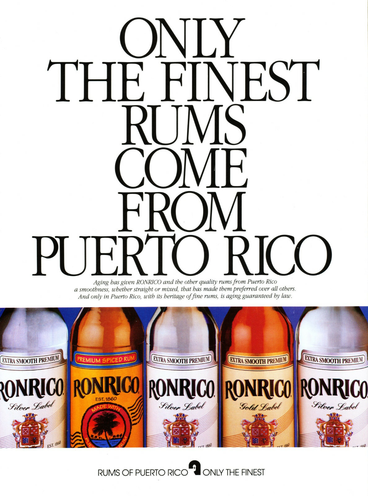 RONRICO RUM OF PUERTO RICO RUM AD #21 RARE 1996 OUT OF PRINT VINTAGE