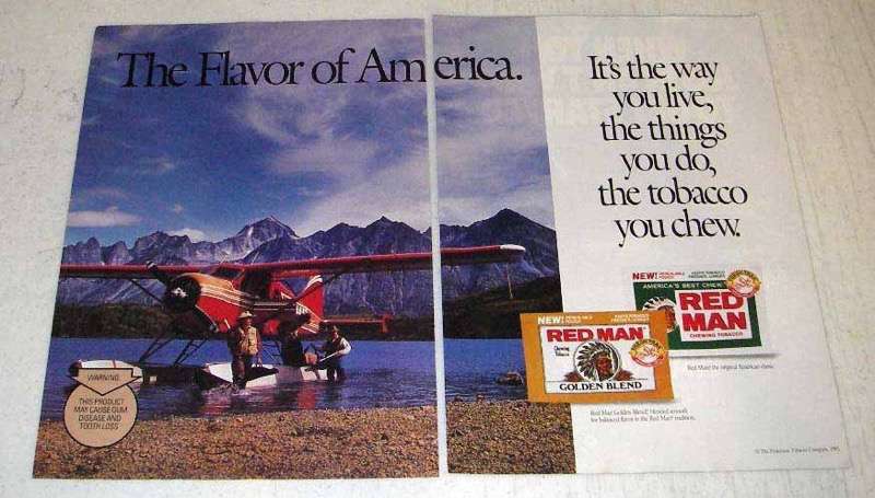 1991 Red Man Tobacco Ad – The Flavor of America