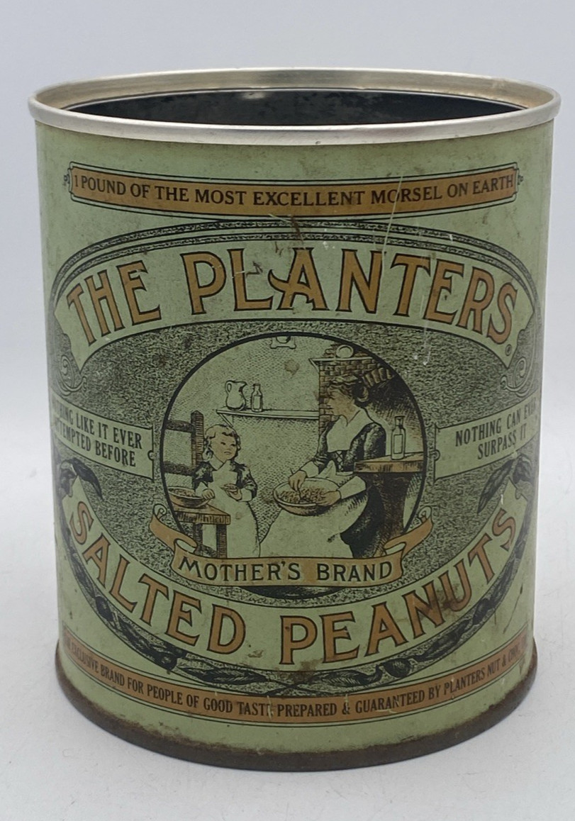 Vintage 1981 Planters Salted Peanuts Tin Empty