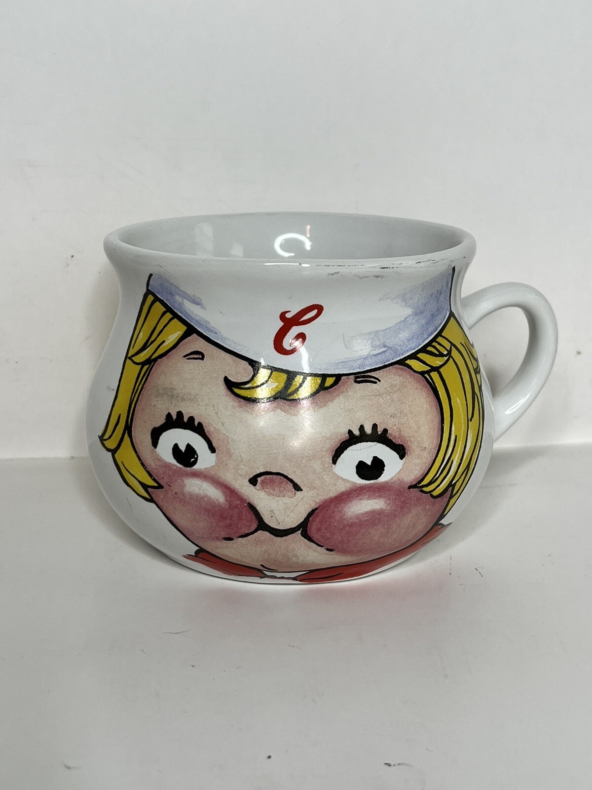 Vintage Large Campbell’s Kid Soup Mug Bowl Cup 1998 White & Red