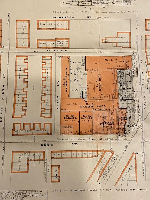 RARE General Baking Company, Philadelphia PA Factory Plan 1930 Tenth & Reed